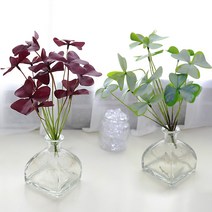 지피식물 그린테리어 고급조화 부쉬 사랑초 2color, 버건디