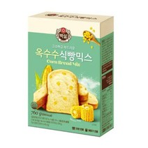 CJ더마켓 홈 베이킹 제과 제빵 빵 만들기 카페 디저트 아이 간식 옥수수식빵믹스 초코 핫 케익 와플 브라우니 쿠키 머핀 깨찰빵 식빵 760G, 6개