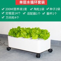 스마트 식물 수경재배기 상추 미니 재배기 새싹 온실 제초매트 텃밭 키트 가정용 채소설비, 홑겹 물순환 세트