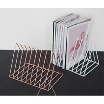 미용 네일샵 병원 감성 잡지 책 꽂이 유럽감성 북엔드, 화이트