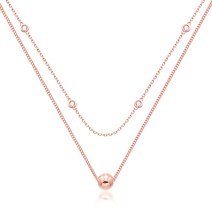 14k/18k 글램볼 큐빅 두줄 체인 목걸이
