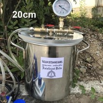 기포제거기 자동 탈포기 실리콘 레진 아트 몰드 소형 20cm 진공 Defoaming 탱크 배럴 스테인레스 스틸 챔버, 한개옵션0