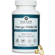 미국직구 살람 할랄 생선 오일 벌리스 오메가3 DHA+ EPA 2 000mg, 수량, 상세참조