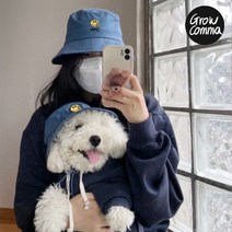 강아지 커플룩 모자 견주 개플룩 강아지옷, 블랙