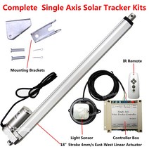 리니어 엑츄에이터 리니어 12V 태양 추적 키트450mm 18 quot4 미리메터초 선형 액추에이터 전기 컨트롤러, 한개옵션0