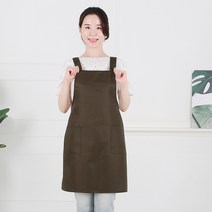 클린유니폼 주방 공방 카페 식당 서빙 바리스타 서빙용 단체 행사 기본 미용실 어린이집 민자 앞치마 H형 7컬러, 카키, 1개