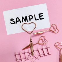 메모 집게 꽂이 하트 로즈골드 클립 네임택 명함, 상세페이지 참조, 상세페이지 참조