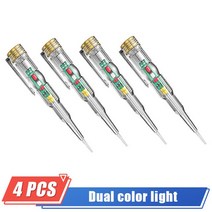 검전기펜지능형 유도 전원 전압 감지기 펜 24-250V 회로 전류전압측정 전기 스크루 드라이버 표시기 휴대용, 04 4PCS