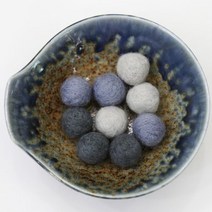 원단킹 양모펠트3개]방울방울 폼폼-그레이계열 3color(98211), 차콜, 1개