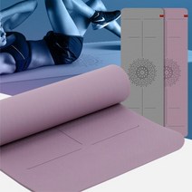 논슬립 중심선 요가매트 TPE 8mm 홈짐매트 요가매트리스 운동매트리스 방음매트 홈트, TPE센터라인 8mm 그린블루