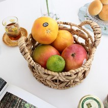 [바보사랑] 이너스 라탄 내추럴 다용도 왕골바구니, 1개