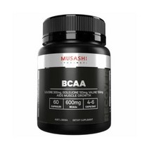 Pub Musashi BCAA 60캡슐 근육 성장에 도움이 되는 분지쇄 아미노산 600mg