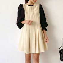 퍼니걸스 3977 플리츠 뷔스티에 나시 원피스 여성의류