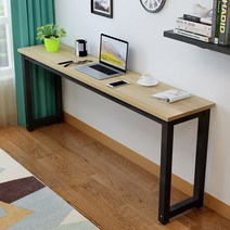 베란다 박세리 좁고긴 폭좁은 김세정 창가 책상 테이블 쇼파뒤 책장, 블랙+우드(160x40x74)