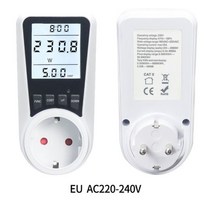 더준유통 검전기테스터 한국 정밀 교류 광학계 전력 전력계 디스플레이 플러그 킬로와트 전압계 디지털, EU with back light, EU with back light