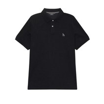 22SS 블랙 퍼피자수 면혼방 반팔카라티셔츠 HZTS2B576BK