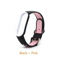 YUE 새로운 Xiaomi Mi Band 5 스트랩 스마트 액세서리 교체 6 손목 용 방수 더블 컬러 실리콘 팔찌 O, G2 _For Mi band 5