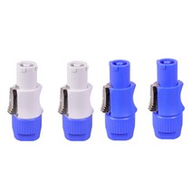 20pcs NAC3FCA Spored 플러그 3 핀 수컷 PowerCon 커넥터 20A 250V AC 전원 플러그 커넥터 화이트 & 블루, 하나