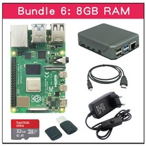 라즈베리 파이 4 모델 b 2gb4gb8gb ram +argon neo 케이스 + 전원 어댑터 + 32gb sd 카드 + raspberry pi 4b용 hdmi 호환 케이블, 8GB-32G