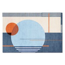 힙한러그 원형 스트라이프 특이한 카페트 거실 러그