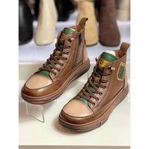(메이피플) 가죽 투톤 레이스업 기모 밴딩 워커힐 M-FW28IN2614