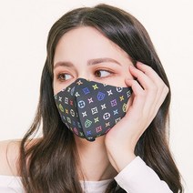 빨아쓰는 패션마스크 6가지패턴 시리즈, 마블블루, M