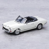 1: 18 썬스타 피아트 124 스파이더 플래티넘 합금 자동차 모델 모형, 01 WHITE