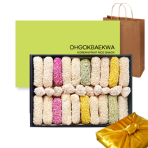 [100%국내산재료] 고급 한과 선물 세트 찹쌀 유과 수제 한과 선물용 개별포장 보자기 설 명절 추석 실속형 가성비, 1박스, 400g