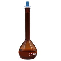 용액보관 연구실용 갈색 비이커 플라스크 눈금 실험실 반응 중고등 과학수업, 100ml