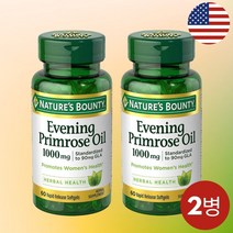 달맞이꽃 종자유 여성 건강 호르몬 피부개선 효능 오일 2병, 2개, 60정