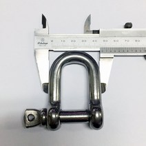 SUS304 스텐 샤클 와이어 로프 연결 D형 고리 M12, 1개