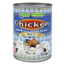 퍼피프랜드 캔 애견간식, 닭고기, 6개