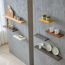 휴니드아름드리 벽선반 무지주 빈티지 고재 나무 원목 다용도 수납 주방 벽걸이 선반 일자형, 빈티지 월넛