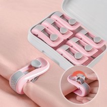 이불커버 고정핀 775# 기 누름 침대의 요에 핀 없이 안전 다소미얼 Z, 조개껍질 이불집게[연뿌리 가루] 6개 묶음