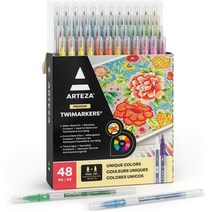 아르테자 듀얼 브러시 펜 48색, 1 Count (Pack of 48)