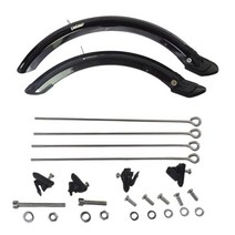 풀 커버 머드가드 세트 전면 및 후면 14', 블랙, 14 인치, 플라스틱 PP