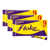 캐드버리 플레이크 밀크 초콜릿 바 9개입 영국 Cadbury Flake Milk Chocolate Bar 180g 3팩 초콜렛