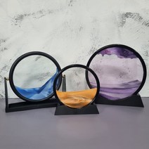 B.O.C 샌드 페인팅 모래시계 액자 샌드아트 인테리어 소품, 7인치, 화이트/ 블랙