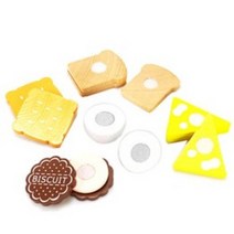 피에스타 원목 주방놀이 자르기 베이커리 5종 세트, 혼합 색상