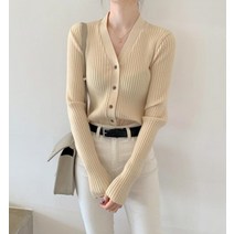 드레스허그 스프 세미 골지 가디건