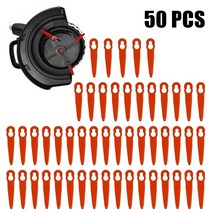예초기 전기 날 충전 충전식 예취기 충전용 유선 전동 부품 칼 줄 50pcs 문자열 트리머 플라스틱 블레이드 stihl fsa 45 fsa 57 잔디 무버 잔디 스트리머 공원