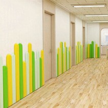 붙이는 안전 벽쿠션 울타리 매트 300X1000 보호대 어린이집 유치원 노인 요양원, 스카이