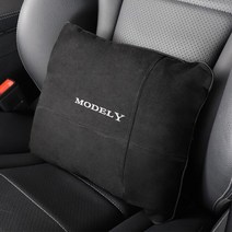 테슬라 모델 3 X S Y P100D 자동차 시트 메모리 폼 요추 베개 소프트 백 지원 허리 받침 쿠션 액세서리, 04 For Model Y_01 Black