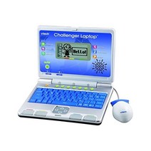 VTech Challenger Laptop Blue Kids Laptop with Vocabulary Maths & French Learning Games 2 Player