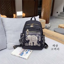 로데오 가방 가벼운 중년 여성 배낭 여행용 외출용 생활방수 원단 천 가방 어머니 할머니 백팩 (365-1)