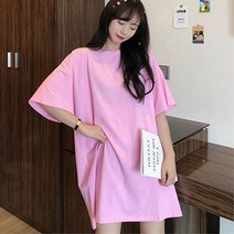 편하고 예쁜 여자 원피스 박스핏 반팔 롱티셔츠 10색 면티