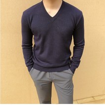 남녀공용 캐시미어 브이니트 - 8color
