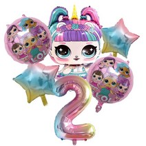 LOL 서프라이즈 장난감 인형 엘오엘 Lol 모델 호일 풍선 소녀 생일 파티 액션 완구 영화 선물 용품, [09] number 2