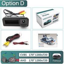 k5후방카메라 후방카메라배선 후방카메라렌즈 GreenYi 특수 차량 후방 170 도 AHD 1920x1080P 아우디 Q2 Q2L Q5L A5 스코다 karoq 코디아크 카이엔, 04 D-CVBS720P-AHD720P