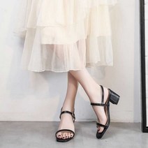 MMON_미미몰바캉스 여름 샌들 오피스룩 코디 스트랩끈 미들힐
